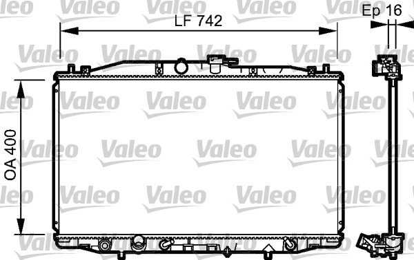 Радиатор охлаждение двигателя VALEO 735049