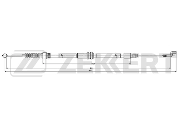 Тросик cтояночный тормоз ZEKKERT BZ-1095