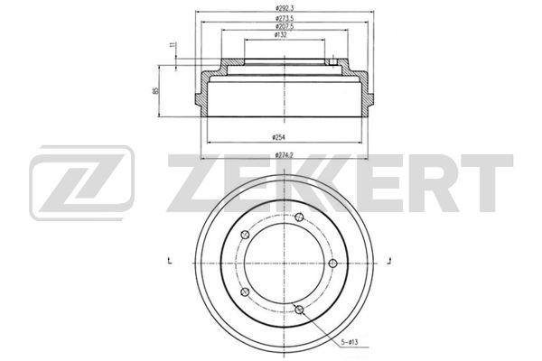 Тормозной барабан ZEKKERT BS-5463