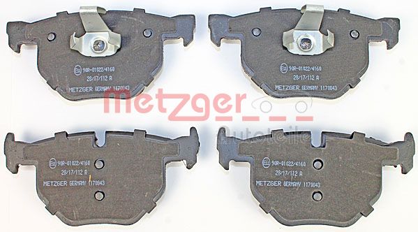 Комплект тормозных колодок дисковый тормоз METZGER 1170843