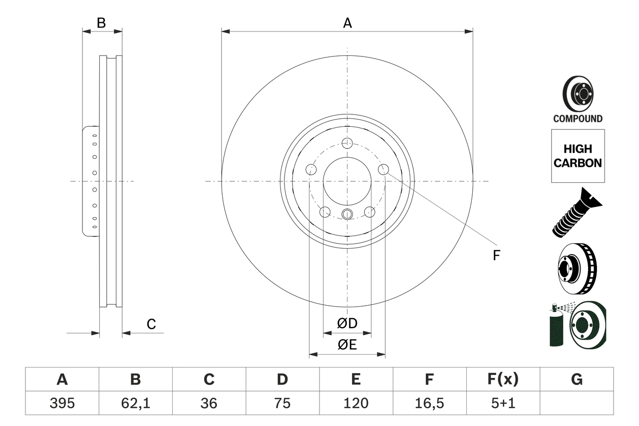Тормозной диск BOSCH 0 986 479 E84