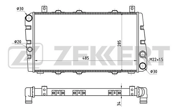 Радиатор охлаждение двигателя ZEKKERT MK-1039