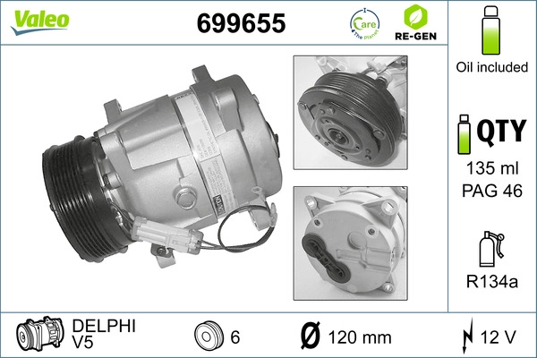 Компрессор кондиционер VALEO 699655
