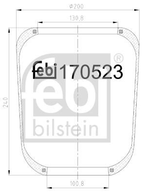 Кожух пневматической рессоры FEBI BILSTEIN 170523