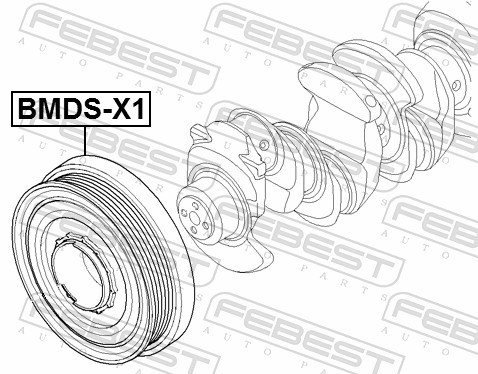 Ременный шкив коленчатый вал FEBEST BMDS-N47