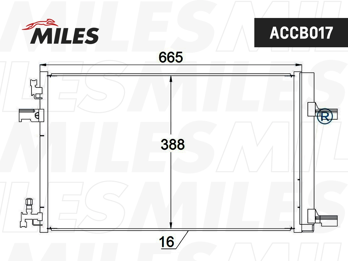 Конденсатор кондиционер MILES ACCB017