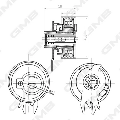 Натяжной ролик ремень грм GMB GTB0450