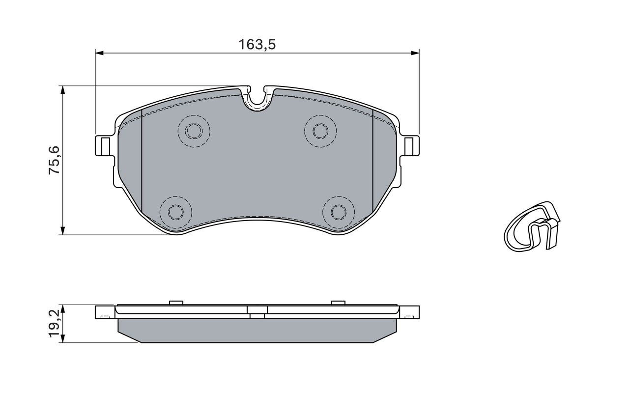 Комплект тормозных колодок дисковый тормоз BOSCH 0 986 460 046