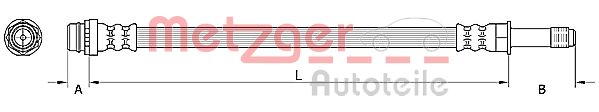 Тормозной шланг METZGER 4110797