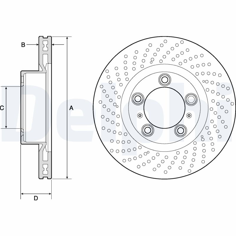 Тормозной диск DELPHI BG4813C