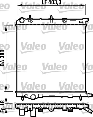 Радиатор охлаждение двигателя VALEO 732831