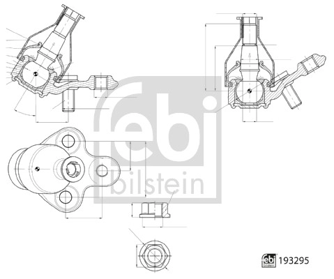 Шарнир независимой подвески / поворотного рычага FEBI BILSTEIN 193295