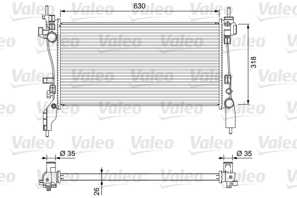 Радиатор охлаждение двигателя VALEO 701718