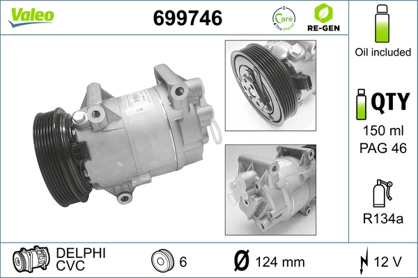 Компрессор кондиционер VALEO 699746