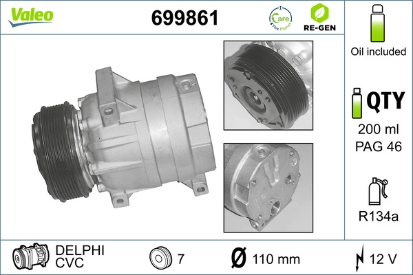 Компрессор кондиционер VALEO 699861