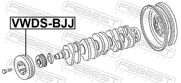Ременный шкив коленчатый вал FEBEST VWDS-BJJ