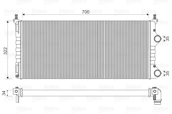 Радиатор охлаждение двигателя VALEO 734692