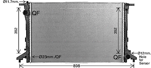 Радиатор охлаждение двигателя AVA QUALITY COOLING AI2441