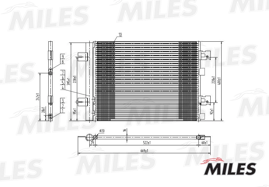 Конденсатор кондиционер MILES ACCB001