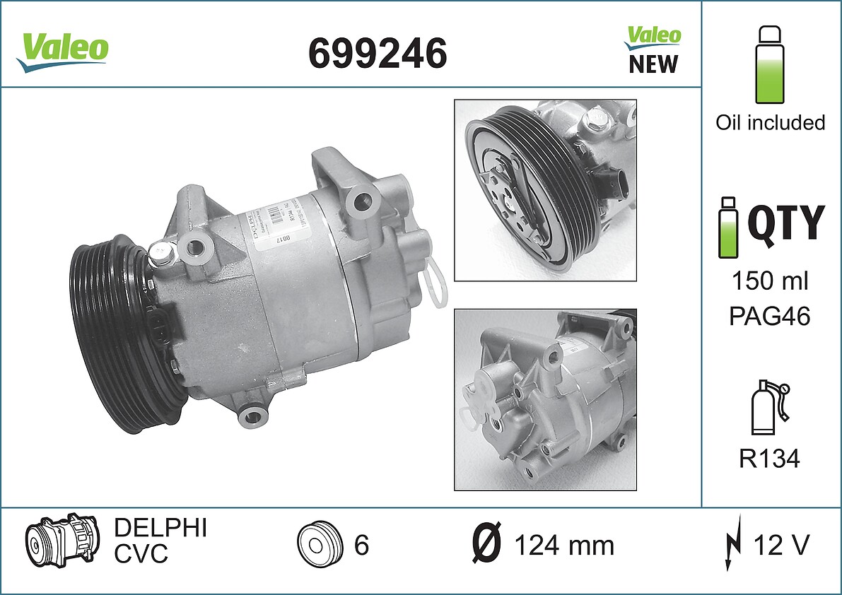 Компрессор кондиционер VALEO 699246
