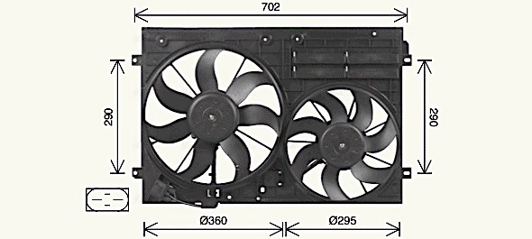Вентилятор охлаждение двигателя AVA QUALITY COOLING VN7551