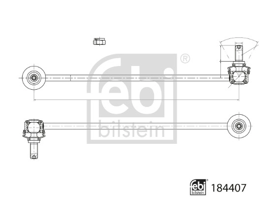 Тяга / стойка стабилизатор FEBI BILSTEIN 184407