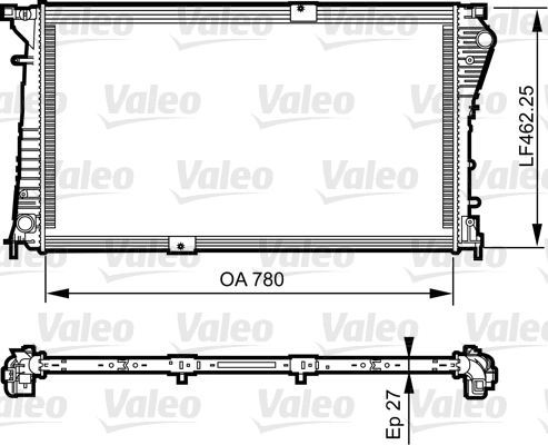 Радиатор охлаждение двигателя VALEO 734931