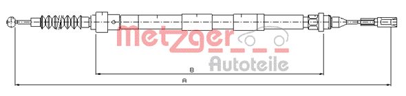 Тросик cтояночный тормоз METZGER 10.7620