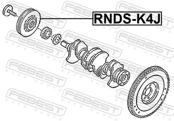 Ременный шкив коленчатый вал FEBEST RNDS-K4J