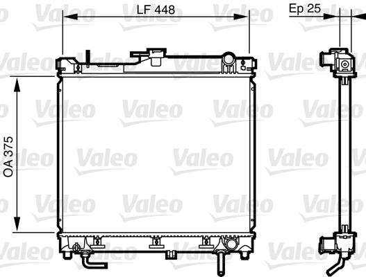 Радиатор охлаждение двигателя VALEO 735578