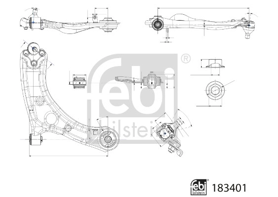 Рычаг независимой подвески колеса подвеска колеса FEBI BILSTEIN 183401