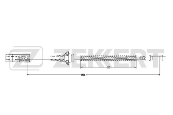 Тросик cтояночный тормоз ZEKKERT BZ-1086