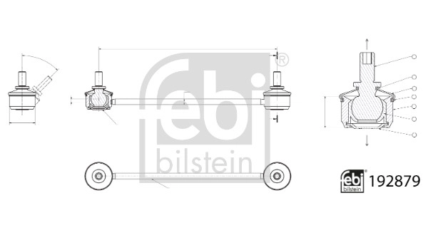 Тяга / стойка стабилизатор FEBI BILSTEIN 192879