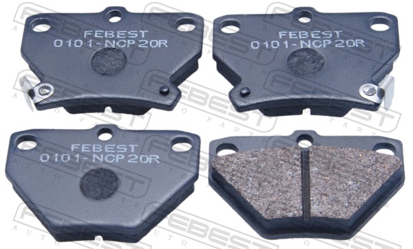Комплект тормозных колодок дисковый тормоз FEBEST 0101-NCP20R