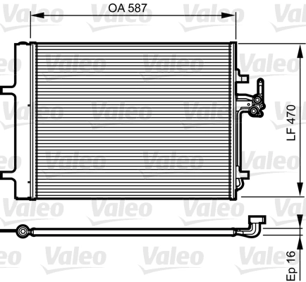 Конденсатор кондиционер VALEO 814184