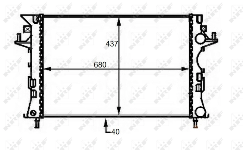 Радиатор охлаждение двигателя NRF 58490