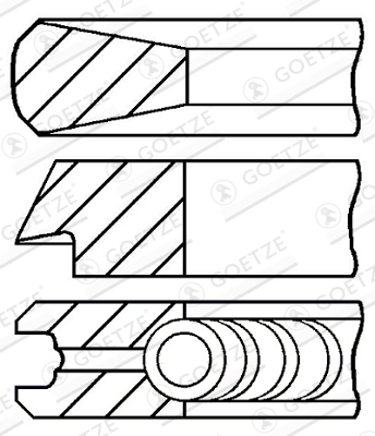Комплект поршневых колец GOETZE ENGINE 08-433600-00