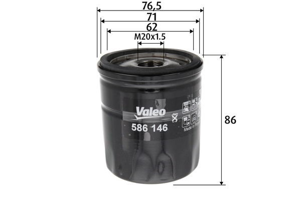 Масляный фильтр VALEO 586146