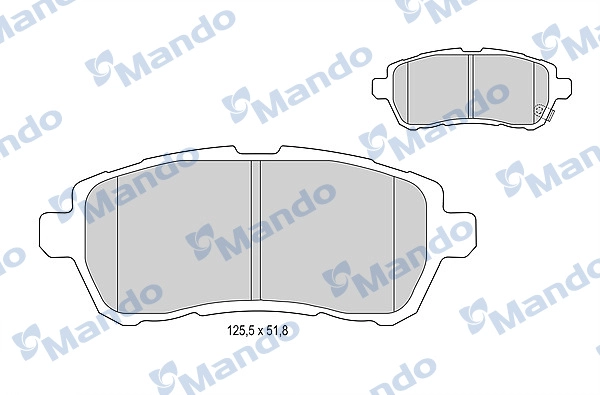 Комплект тормозных колодок дисковый тормоз MANDO MBF015245
