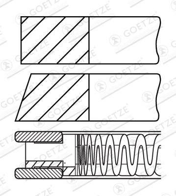 Комплект поршневых колец GOETZE ENGINE 08-447800-00