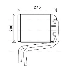 Теплообменник отопление салона AVA QUALITY COOLING VN6378