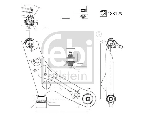 Рычаг независимой подвески колеса подвеска колеса FEBI BILSTEIN 188129