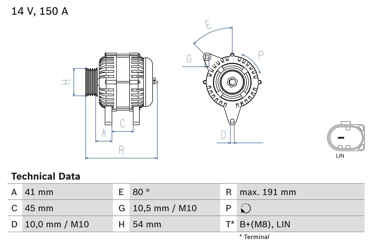 Генератор BOSCH 0 986 083 620