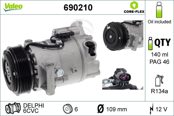 Компрессор кондиционер VALEO 690210