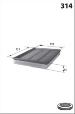 Воздушный фильтр MECAFILTER ELP3958