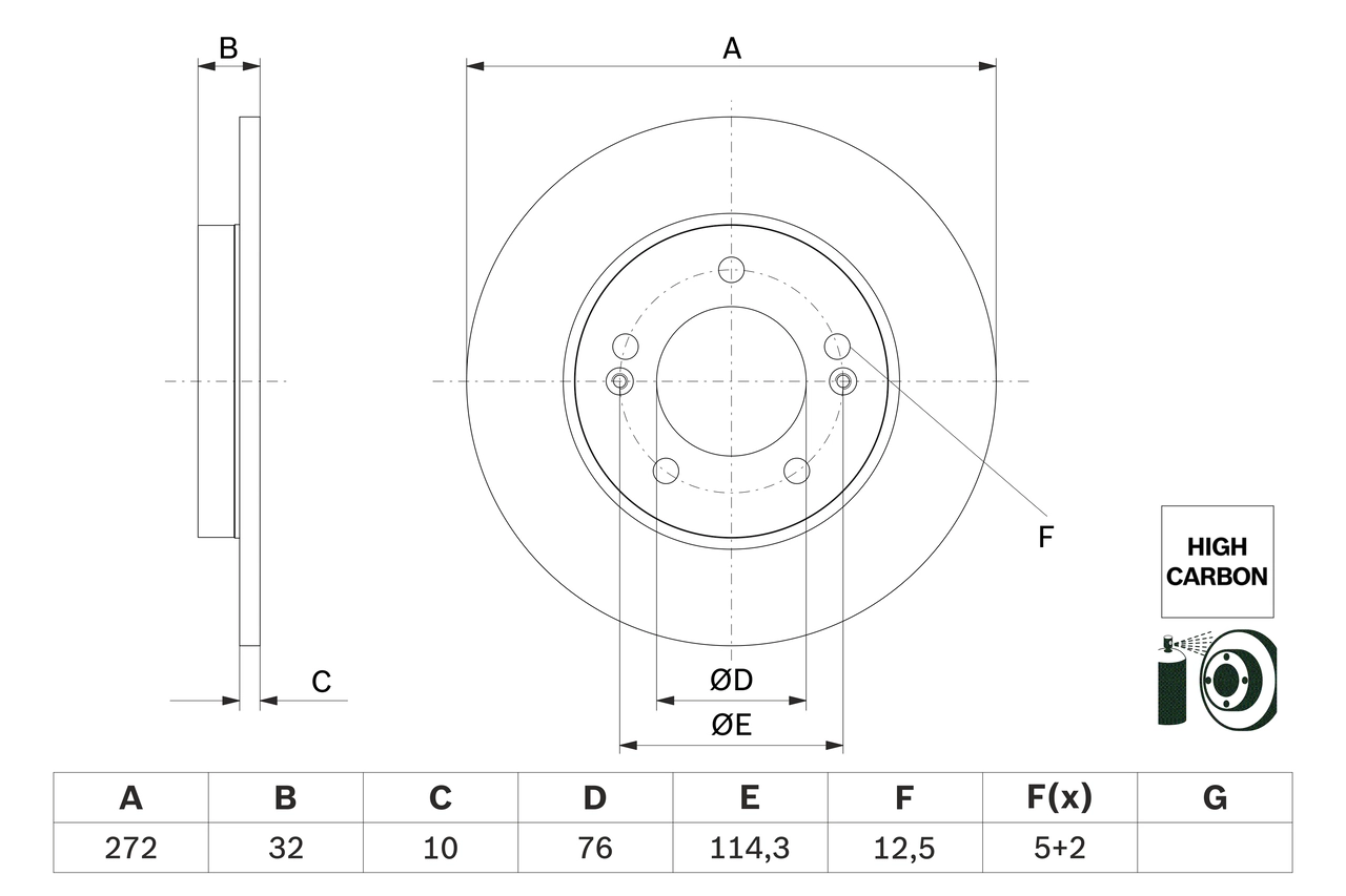 Тормозной диск BOSCH 0 986 479 G30