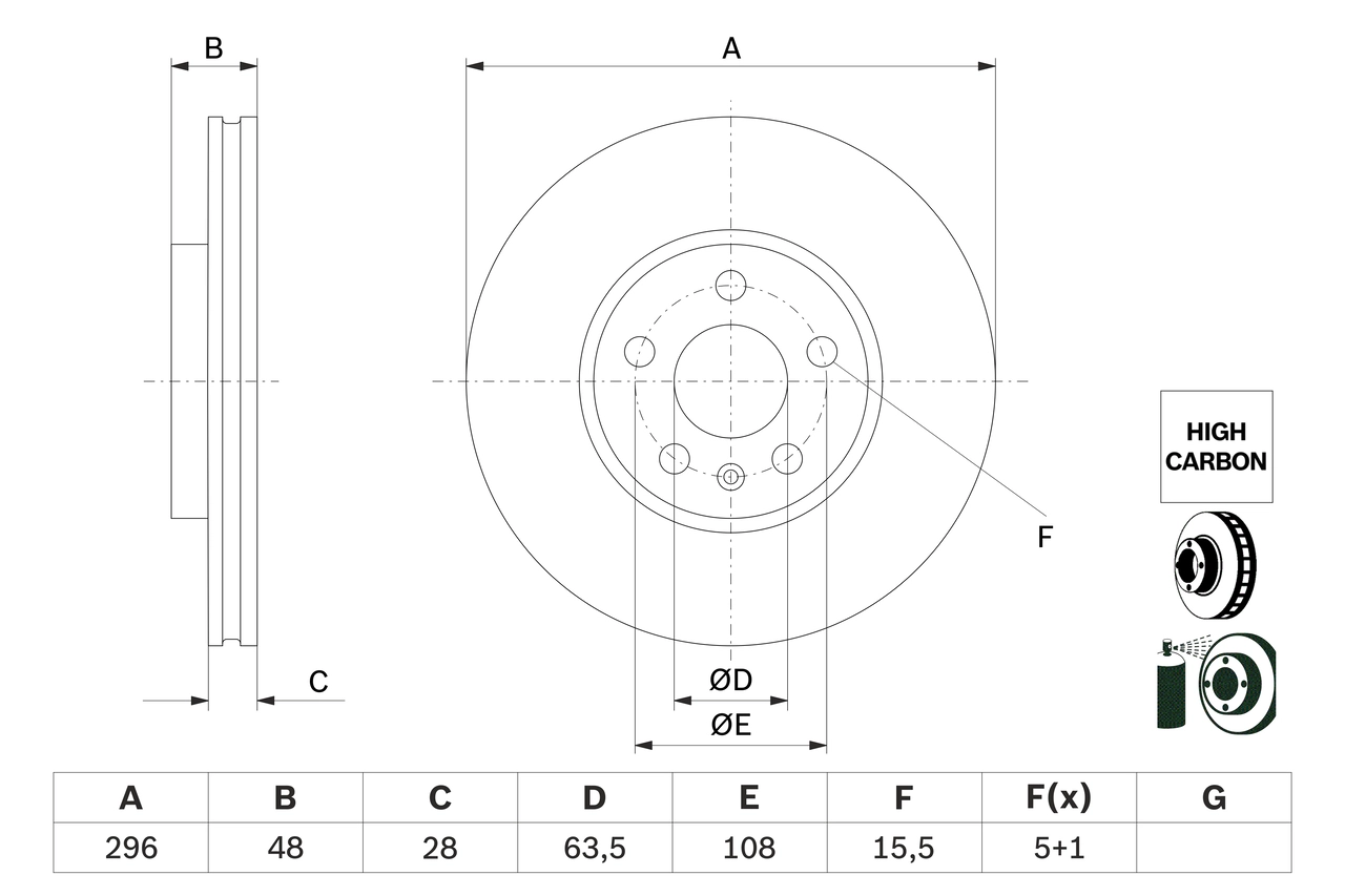 Тормозной диск BOSCH 0 986 479 H03