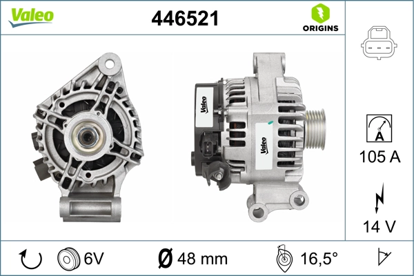 Генератор VALEO 446521