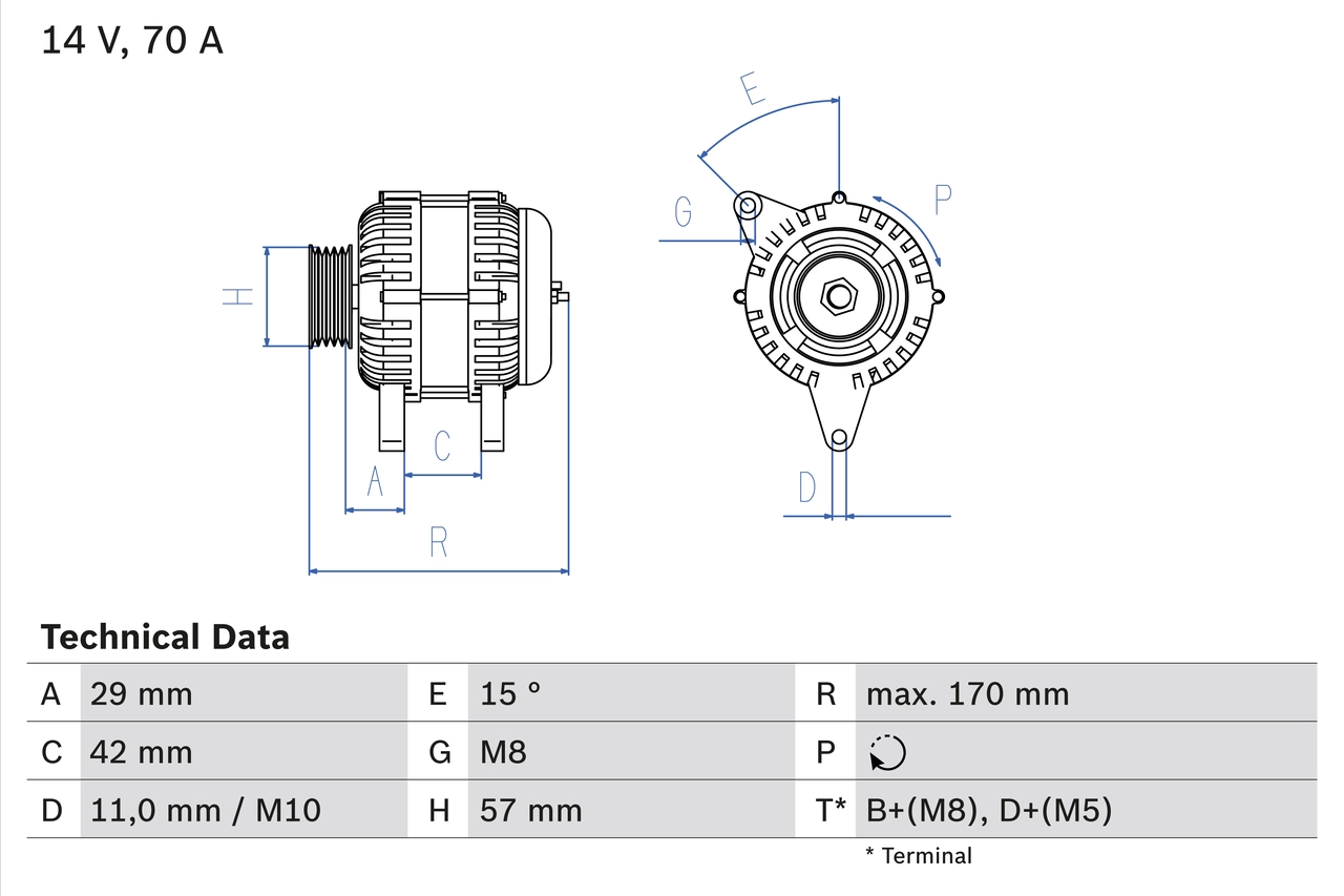 Генератор BOSCH 0 986 049 960
