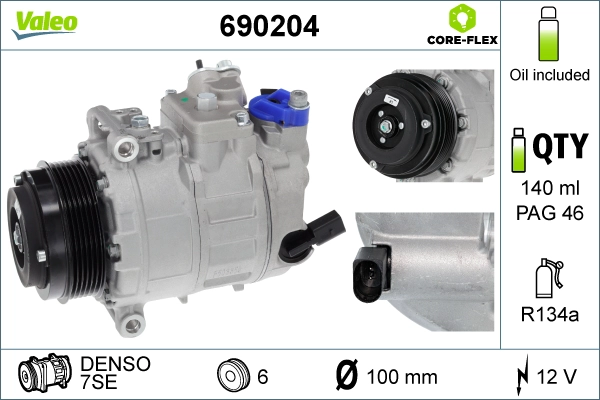 Компрессор кондиционер VALEO 690204